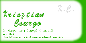 krisztian csurgo business card
